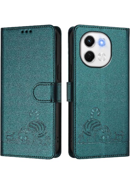 Tecno Pova 6 Neo 5g Kart Yuvası Tutucu Kickstand Kedi Rfıd Cüzdan Için Kılıf (Yurt Dışından)