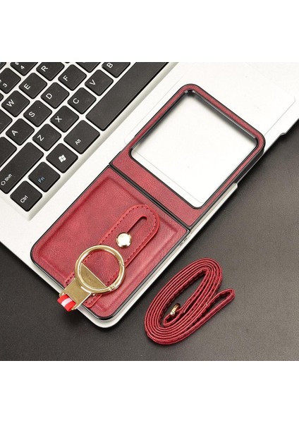 Şişe Açacağı Premium Pu Deri Bilek ile Infinix Zero Flip Için Kılıf (Yurt Dışından)