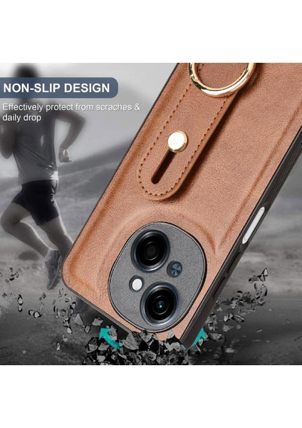 Tecno Pop 9 4g Toka Yüzük Için Kılıf Kickstand Bilek Kayışı Uyumluluk Pu (Yurt Dışından) fiyatları