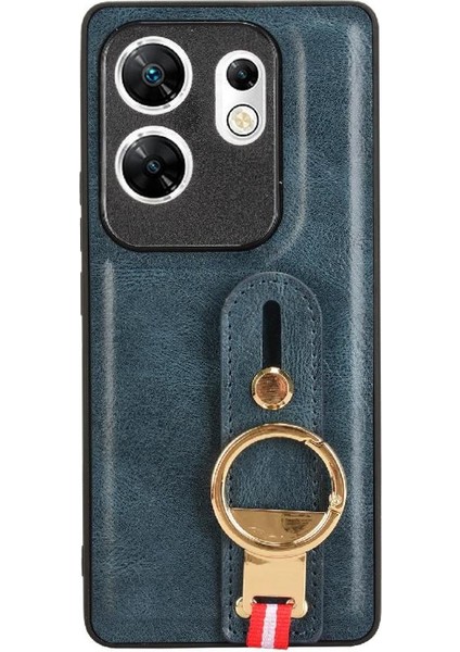 Infinix Zero 30 4g Toka Yüzük Kickstand Bilek Kayışı Premium Pu Için Kılıf (Yurt Dışından)