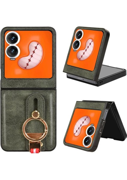 Şişe Açacağı Premium Pu Deri Bilek ile Infinix Zero Flip Için Kılıf (Yurt Dışından)