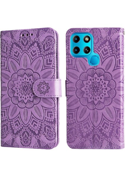 Infinix Smart 6 Koruyucu Kapak Için Kılıf Deri Kart Yuvaları Flip (Yurt Dışından)