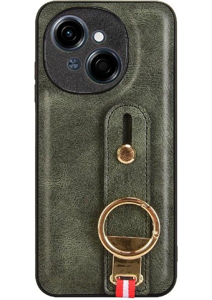 Tecno Pop 9 4g Toka Yüzük Için Kılıf Kickstand Bilek Kayışı Uyumluluk Pu (Yurt Dışından) fırsatları