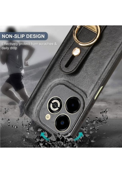 Şişe Açacağı Pu ile Infinix Smart 8 Plus Toka Yüzük Kickstand Için Kılıf (Yurt Dışından) fırsatları