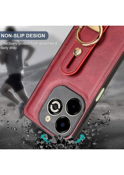 Şişe Açacağı Pu ile Infinix Smart 8 Plus Toka Yüzük Kickstand Için Kılıf (Yurt Dışından) modelleri