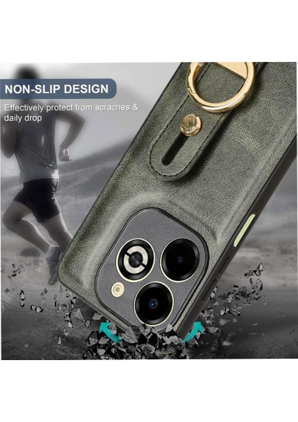 Şişe Açacağı Pu ile Infinix Smart 8 Plus Toka Yüzük Kickstand Için Kılıf (Yurt Dışından) fırsatları