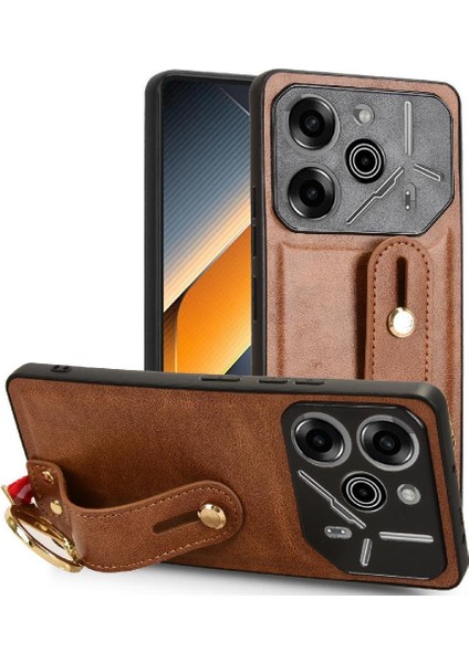 Şişe ile Tecno Pova 6 Pro Premium Pu Deri Uyumluluk Için Kılıf (Yurt Dışından)