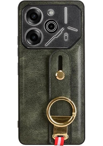 Şişe ile Tecno Pova 6 Pro Premium Pu Deri Uyumluluk Için Kılıf (Yurt Dışından)