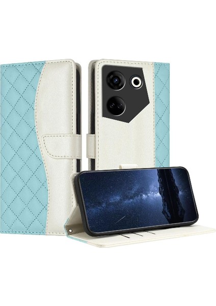 Tecno Camon 20 Kart Yuvaları Tutucu Bilek Kayışı Manyetik Işık Için Flip Case (Yurt Dışından)