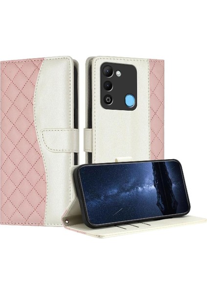 Tecno Spark 9 Açık Renk Bilek Kayışı Kart Yuvaları Tutucu Için Flip Case (Yurt Dışından)