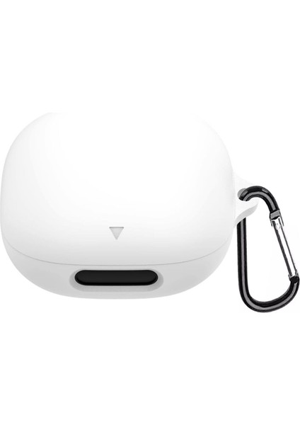 Anker Soundcore Liberty 4 Pro Kılıf Askılı Mat Silikon Beyaz