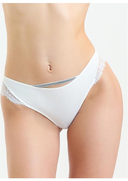 Ekru Kadın Bikini Külot 486
