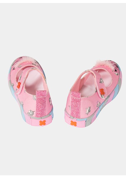 Pembe Kedi Kanvas 3D Kız Çocuk Babet indirimleri
