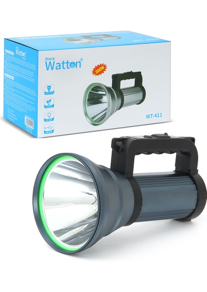 200W Güçlü Şarjlı El Feneri Projektör Watton WT-411 modelleri