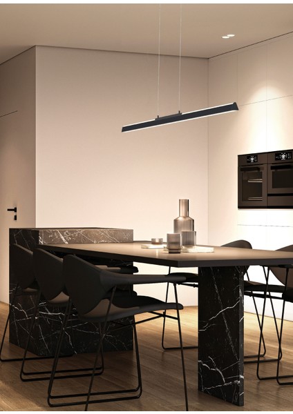 Lineal Siyah Ledli Sarkıt Avize 91,5 cm fiyatları