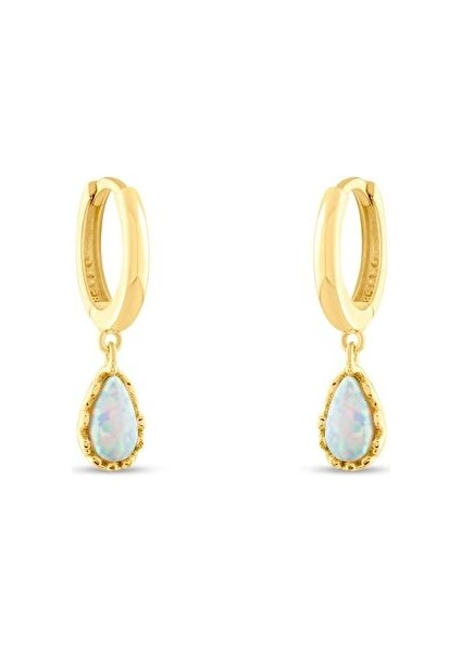 Altın Opal Küpe