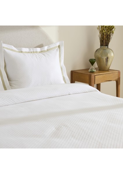 White Collection Doris %100 Pamuk Çift Kişilik Yatak Örtüsü Takımı Adaçayı