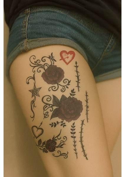 Karışık Temalı Renkli Geçici Dövme