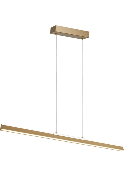 Lineal Mat Altın Rengi Ledli Sarkıt Avize 91,5 cm