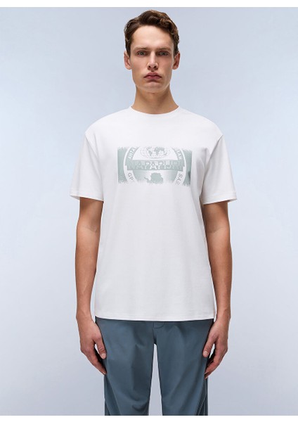 Napapıjrı Beyaz S-Vannı Prt Ss Erkek T-Shirt NP0A4IEA2061 fiyatları