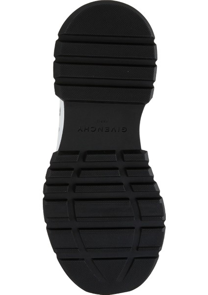 Beyaz Logolu Erkek Deri Sneaker