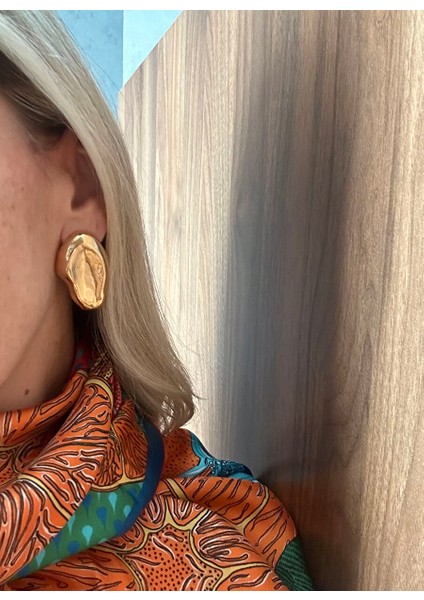 Lisa Lina Rocky Asimetrik Formlu Altın Kaplama Kadın Küpe fiyatları