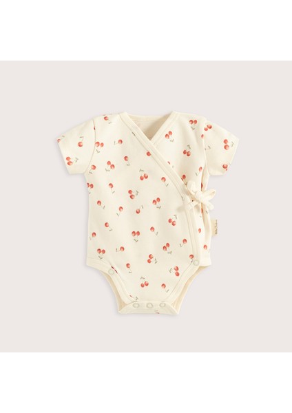 Cherry Boom Kruvaze Baskılı Body Vanilya