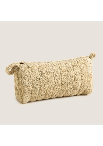 Tiaro Üçgen Makyaj Çantası 24X10 cm Bej