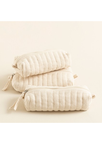 Shimma Çok Amaçlı Kumaş Çanta 22X9 cm Natural