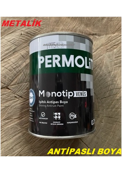 Permo Metalik Mercan Taşı Kahve Çelik Kapı Boyası Metal Ferforje Boyası 1kg