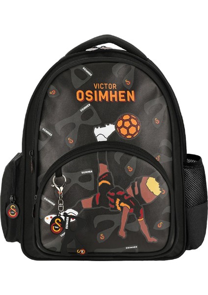 3 Bölmeli Victor Osimhen Suni Deri Okul Sırt Çantası (25586)