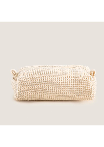 Oiko Waffle Aksesuar Çantası 19X10 cm Natural