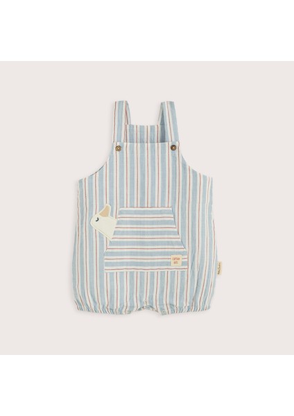 Sea Sıde Çizgili Tulum Mavi
