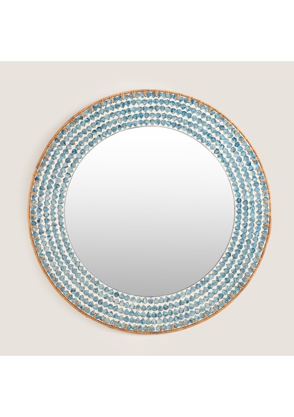 Hanoi Ayna 80 cm Beyaz/açık Mavi