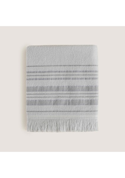 Derin Yüz Havlusu 50X90 cm Incı Mavı/duman Grı