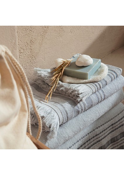 Derin Yüz Havlusu 50X90 cm Incı Mavı/duman Grı fiyatları
