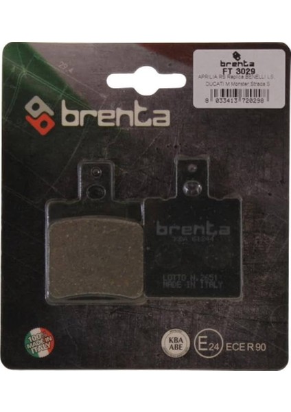 Ducati Monster 600 Arka Fren Balata Brenta (Made In Italy)