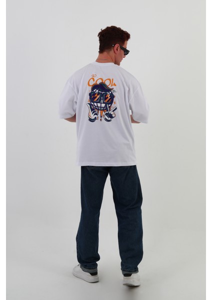 So Cool -Oversize Tişört | Sırt Baskılı – Minimal Göğüs Desenli Unisex Tshirt