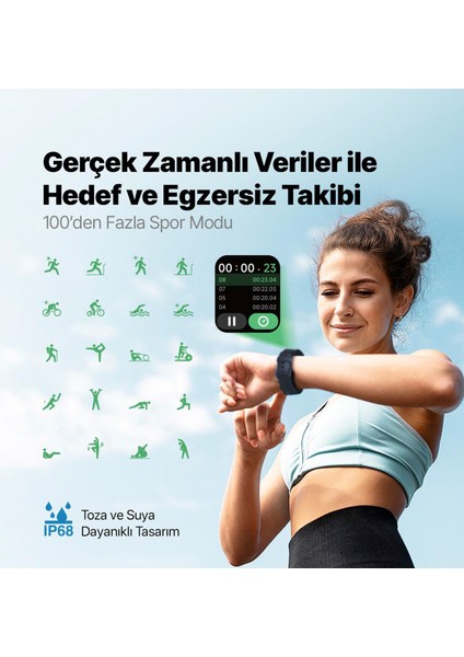 Tempus Lacivert Unisex Akıllı Saat