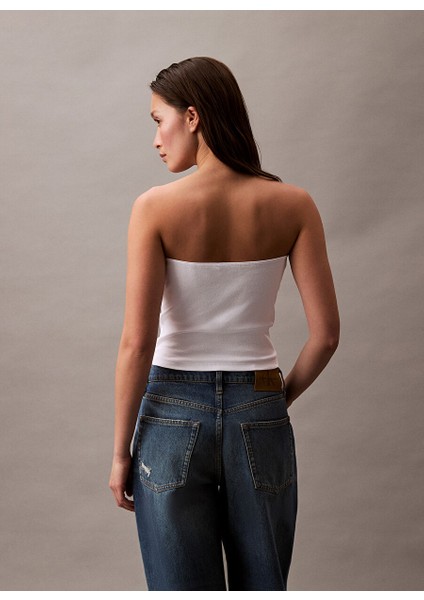 Beyaz Kadın Standart T-Shirt J20J225310YAA fırsatları