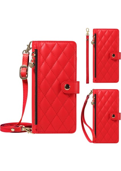 Reno 13 Pro Darbeye Dayanıklı Premium Fermuarlı Cep Cüzdan Kart Tutucu Deri Kılıf Çıkarılabilir Bilek ve Omuz Askısı (Yurt Dışından) fiyatları