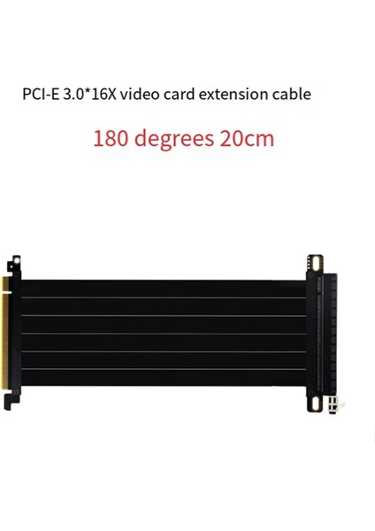 Pcı-E 3.0 16X 180 Derece, Pcı-E Ekran Kartı Uzatma Kablosu 20 cm (Yurt Dışından)