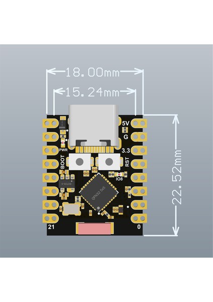 ESP32-C3 Geliştirme Kartı ESP32 Supermini Geliştirme Kartı (Yurt Dışından)