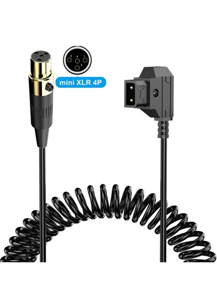 D-Tap Erkek - Mini Xlr 4 Pin Dişi Sarmal Güç Kablosu (Yurt Dışından) fiyatları