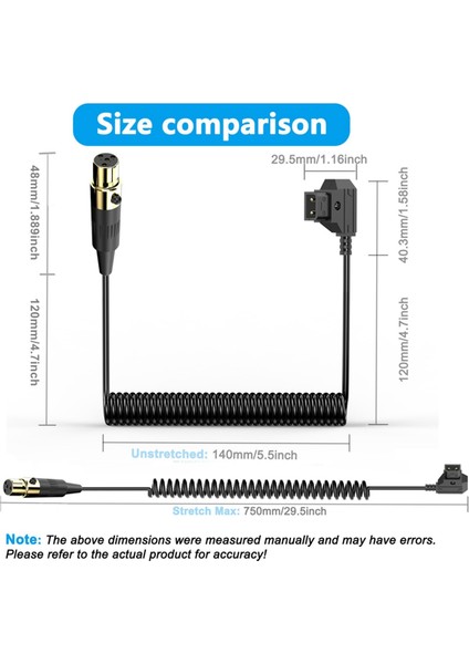 D-Tap Erkek - Mini Xlr 4 Pin Dişi Sarmal Güç Kablosu (Yurt Dışından) fırsatları