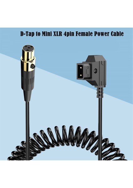 D-Tap Erkek - Mini Xlr 4 Pin Dişi Sarmal Güç Kablosu (Yurt Dışından) indirimleri