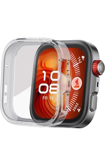 Huawei Watch Fit 4 Pro ile Uyumlu Kasa ve Ekran Koruyucu 360 Tam Koruma Silikon Kılıf
