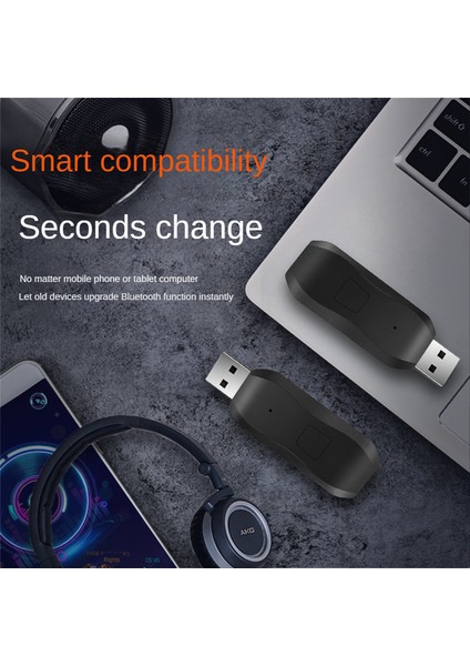 USB Bluetooth 5.1 Adaptörü 3,5 mm Bluetooth Ses Vericisi (Yurt Dışından)