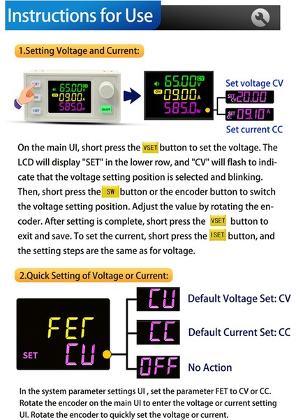 XY7025 Cnc Dc Buck Ayarlanabilir Regüle Güç Kaynağı Sabit Voltaj (Yurt Dışından)