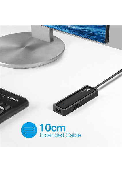 10GBPS Type C - Usb3.2 Adaptörü Hızlı Iletim 6'sı 1 Arada Yeniden Kullanılabilir Hub (Yurt Dışından)